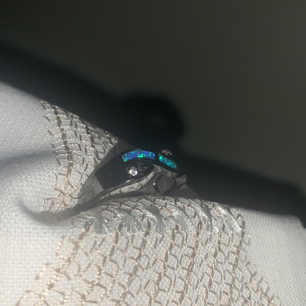 (2for$30)Zircon Black Infinity Ring - Picture 4 of 5